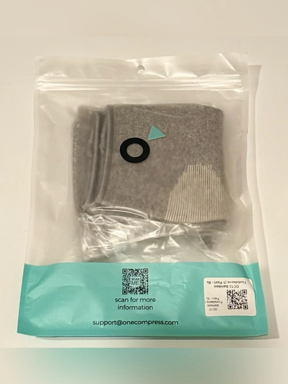 OneCompress Bamboo Performance Compression Foot Sleeves XL NWT